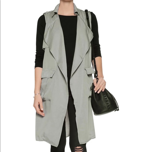 W118 by Walter Baker Jackets & Blazers - W118 BY WALTER BAKER Draped Voile Trench Vest